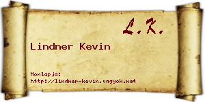 Lindner Kevin névjegykártya